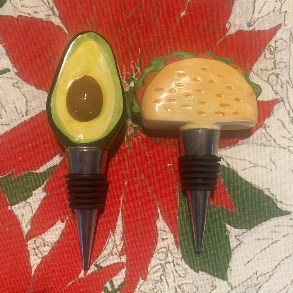 Avocado and Taco Wine Stoppers